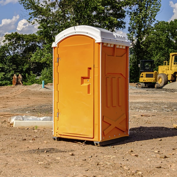 how often are the porta potties cleaned and serviced during a rental period in Red Oak